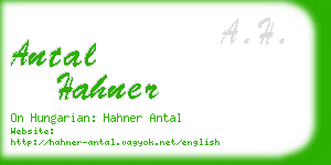 antal hahner business card